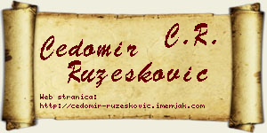 Čedomir Ružesković vizit kartica